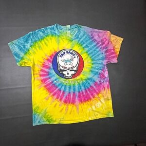 Fat Baby's T Shirt Mens XL Multicolor Tie Dye Grateful Dead Double Sided Food